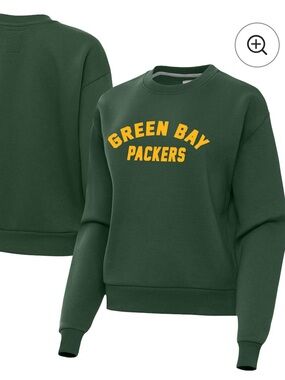 NWT Green Bay Packers Antigua Women's Victory Sweatshirt - Hunter Green sz L